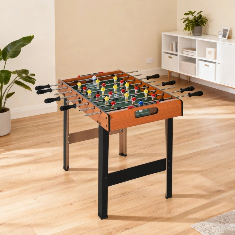 Calcio balilla con aste in acciaio inox, per ragazzi e adulti, 84,5x40x61,2 cm, nero