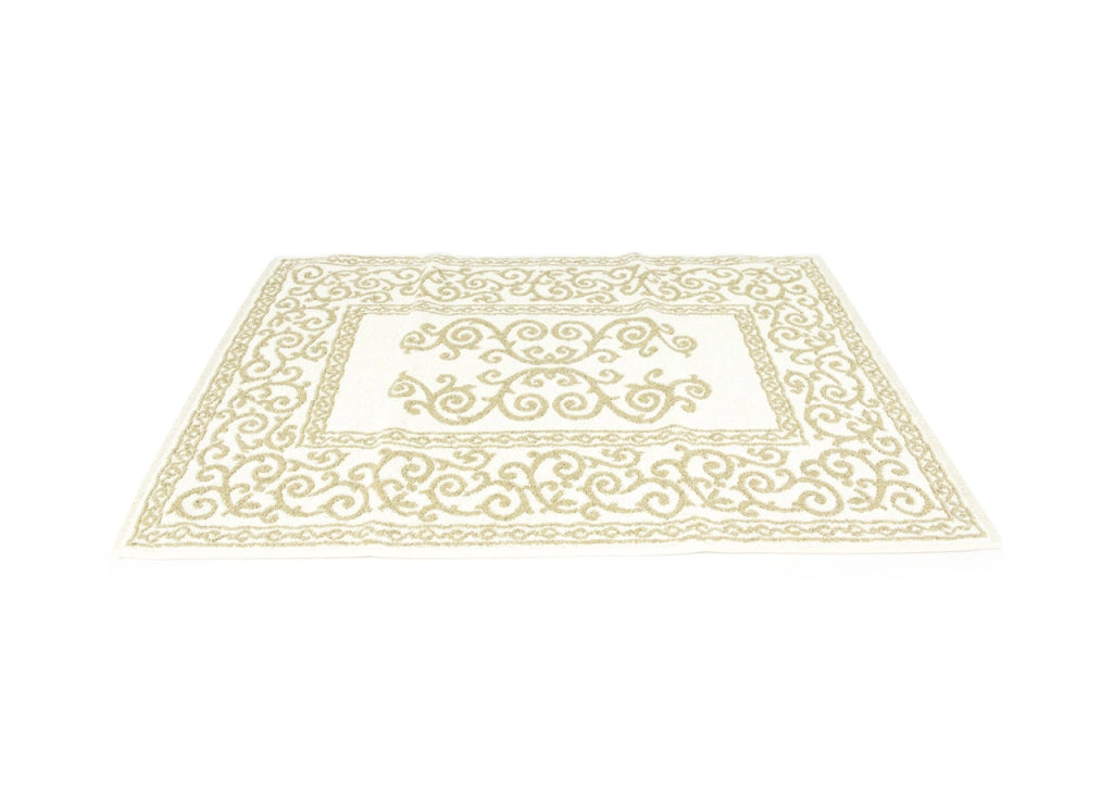 Tappeto Da Bagno Disegno Augusta Colore Beige Modello O.B. - 60x90 - Beige