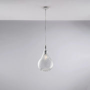 Lampadario Moderno Pluvia Metallo Trasparente 1 Luce E27