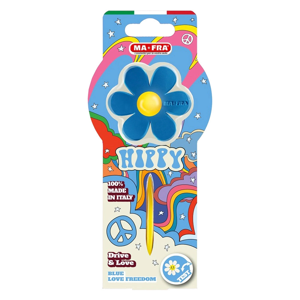 PROFUMATORE PER AUTO 'HIPPY' 'Love Freedom' blue - profumo vaniglia  - MA-FRA