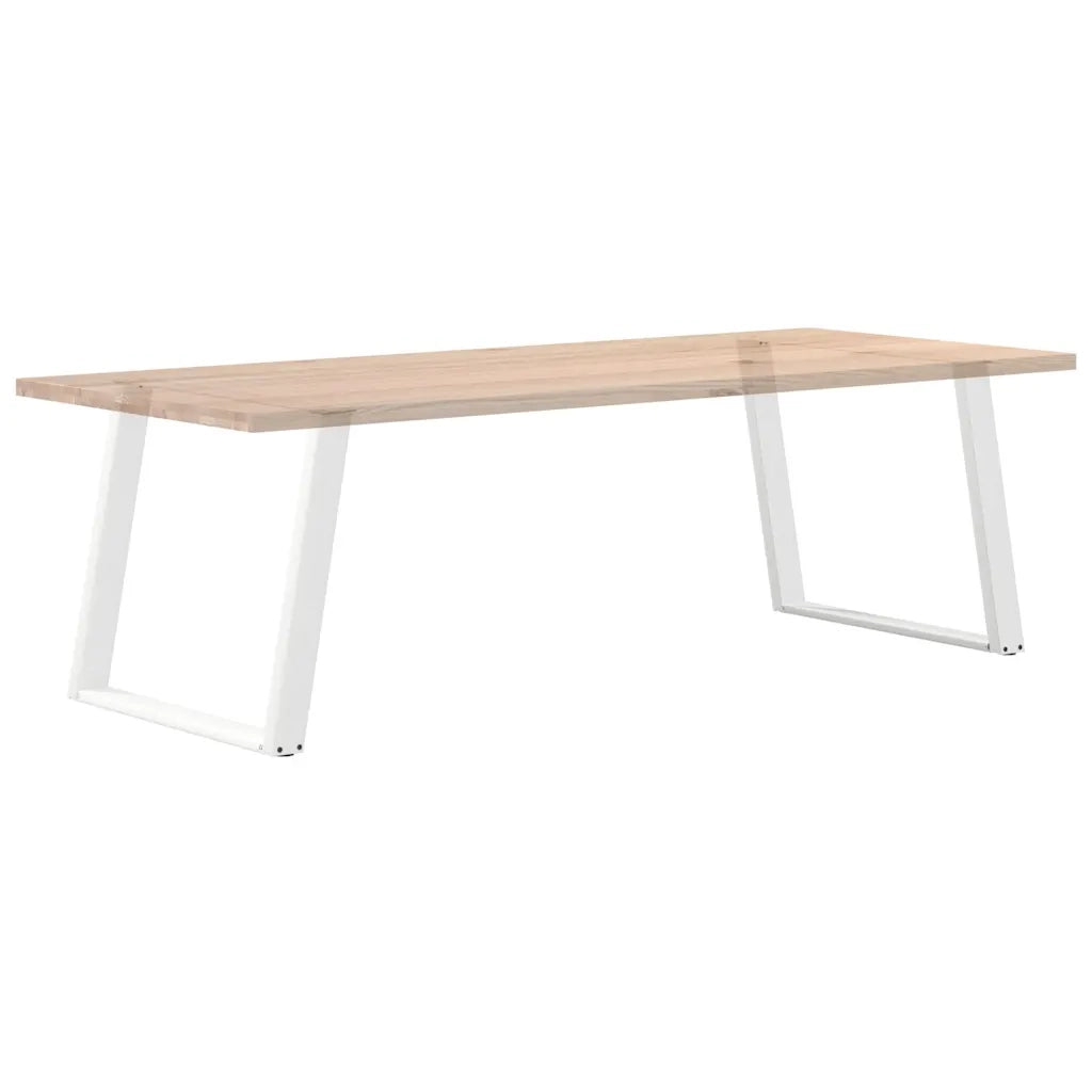 Gambe per tavolo da pranzo a forma di U 2 pz bianche 100x(72-73) cm in acciaio 4012805