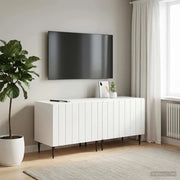 Mobile TV Bianco Lucido Legno ingegnerizzato 896459