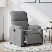 Divano Sedia-Poltrona Reclinabile Elettrica Grigio Scuro Tessuto Microfibra 616854