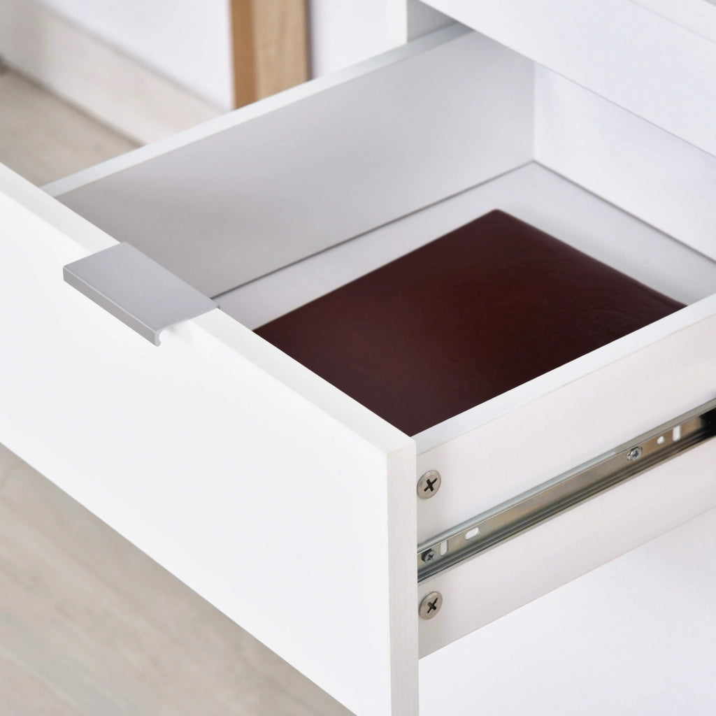Scrivania Moderna con Cassetto ¨C Zephmum ¨C Bianco 112.5x50x75.5 cm