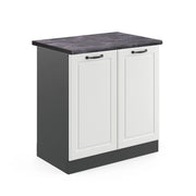 Vicco Mobile lavello cucina Bianco casa di campagna 80 cm , PL Antracite