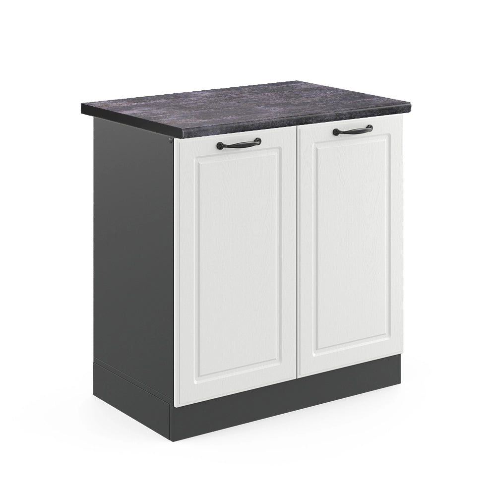 Vicco Mobile lavello cucina Bianco casa di campagna 80 cm , PL Antracite