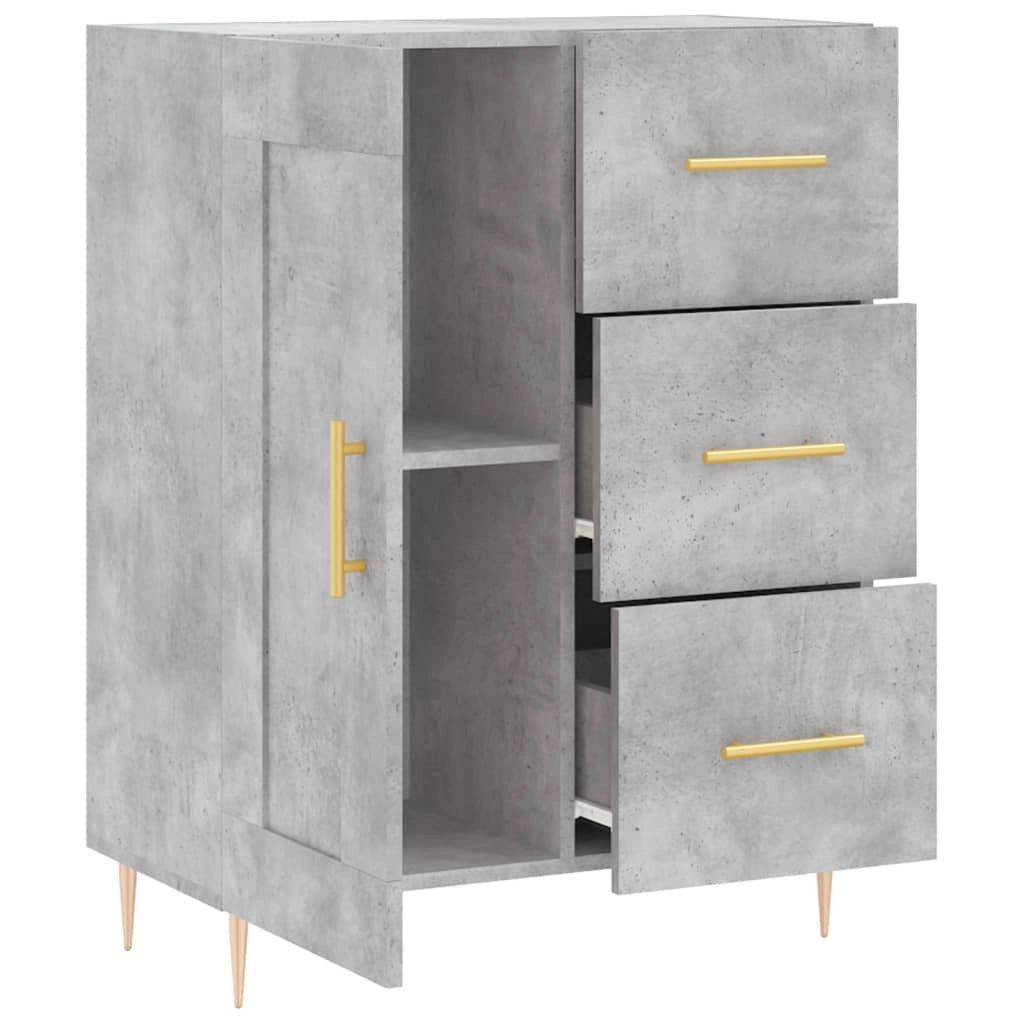 Buffet credenza cassettiera armadio mobile contenitore organizer per cucina soggiorno salotto 69,5 x 34 x 90 cm legno ingegnerizzato grigio 02_0032026