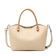 Borsa a mano da donna in vera pelle, borsa a tracolla bianca.