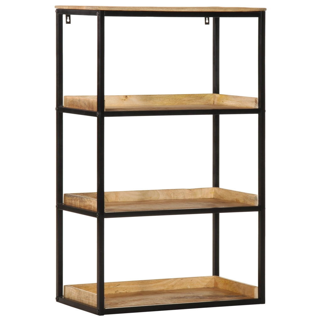 Libreria 70x35x110 cm Legno Massello di Mango Grezzo