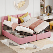 Letto matrimoniale 180x200 - Xylo - Con idraulica, rosa, senza materasso