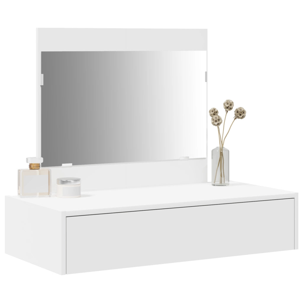 Tavolo trucco a parete Bianco 83x40x70 cm