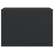Contenitore da Giardino in Rattan PE 145x100x103 cm Nero 317229