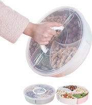 Distanziatore di carico con coperchio e maniglia Scatola di conservazione trasparente con 5 contenitori in plastica per dolci, frutta, noci, snack