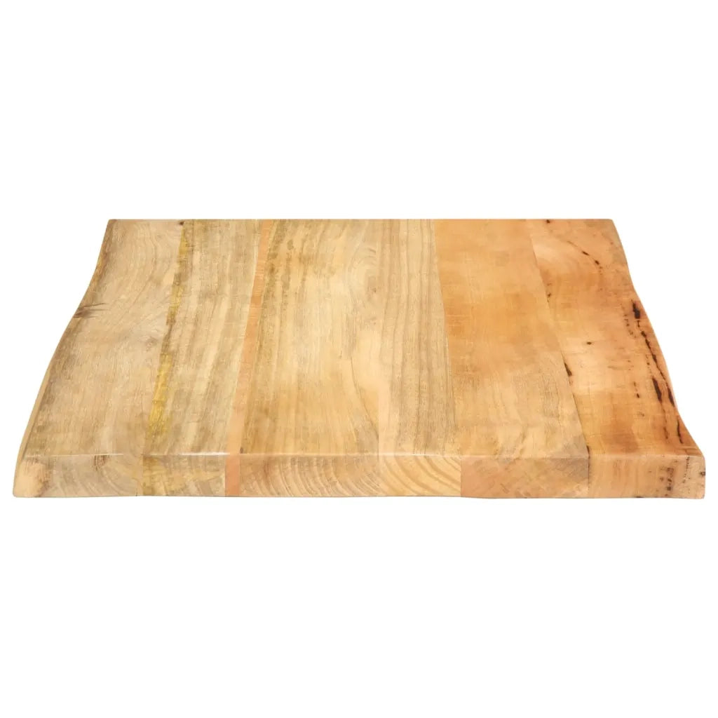 Piano per Tavolo 40x40x3,8cm Bordi Vivi in Legno Massello Mango 370726
