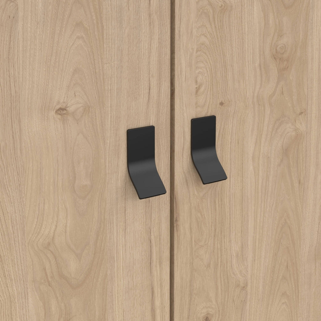 Guardaroba 3 ante Virgil, Mobile camera da letto, Cabina armadio portabiti, Armadio appendiabiti, 150x60 h200 cm, Rovere