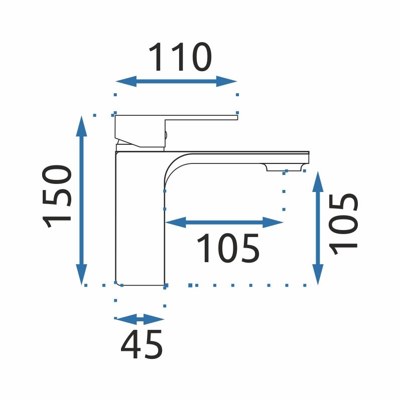 Rubinetto Da Lavabo Rea Urban Black Low
