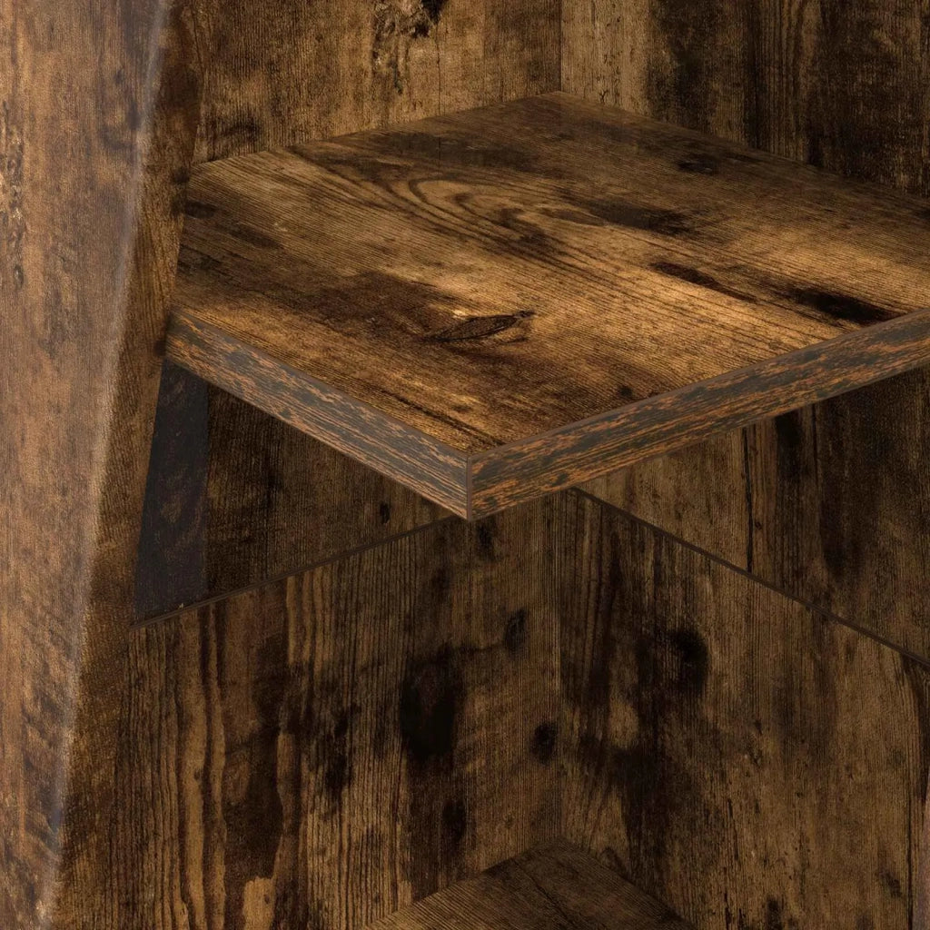 Mobile angolare 27,5x27x140cm Legno ingegnerizzato Rovere fumé 889870