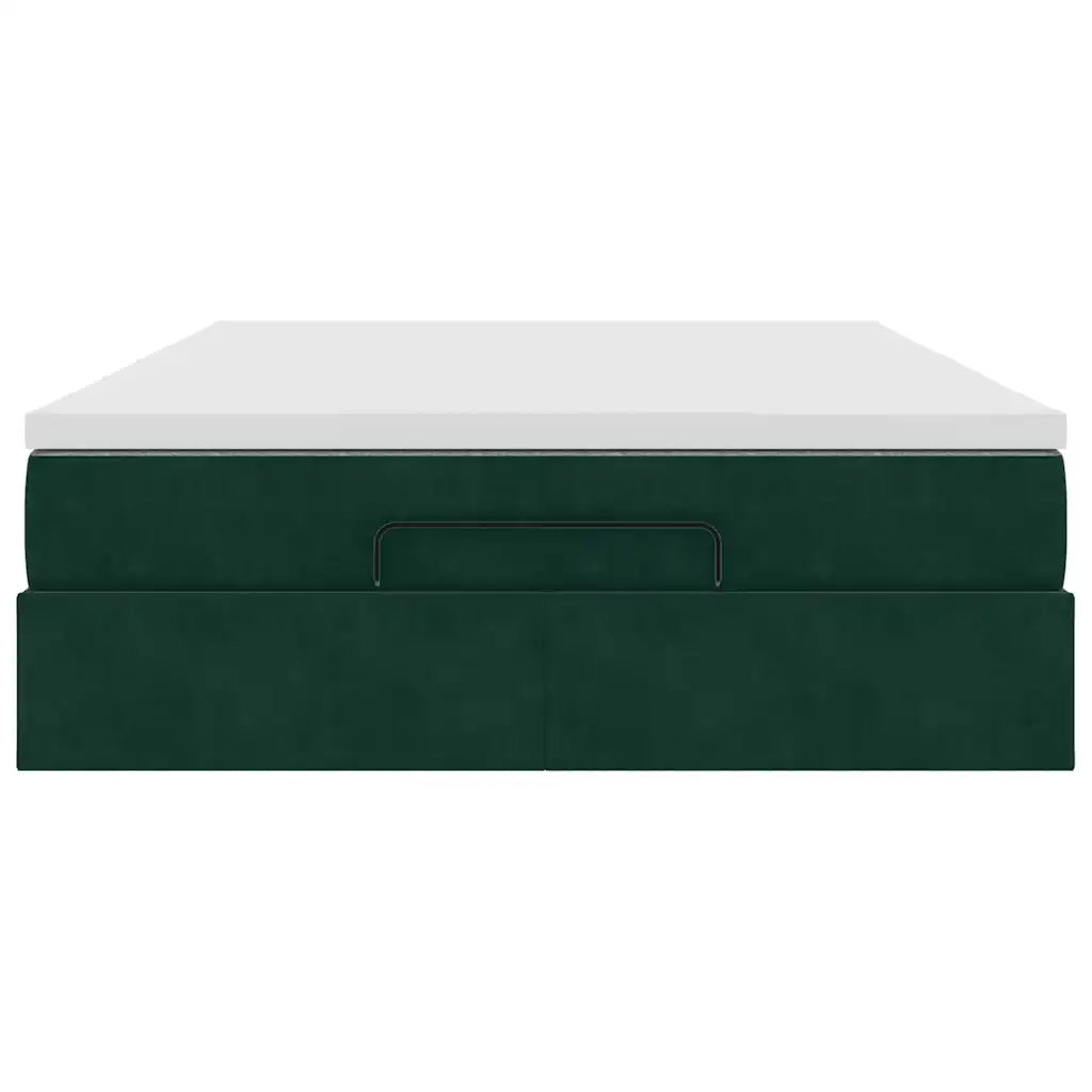 Struttura Letto Pouf con Materasso 140x200 cm in Velluto 3311192