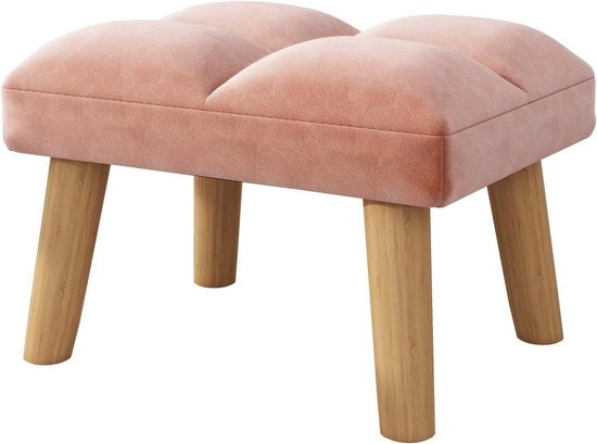 Banco piedi moderno - divano a forma di cuscino - 1 pezzo - rosa - 40 x 30 x 27 cm