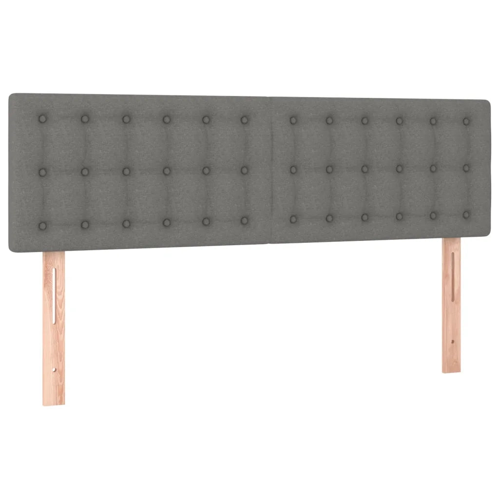 Giroletto a Molle con Materasso Grigio Scuro 140x200cm Tessuto 3127126