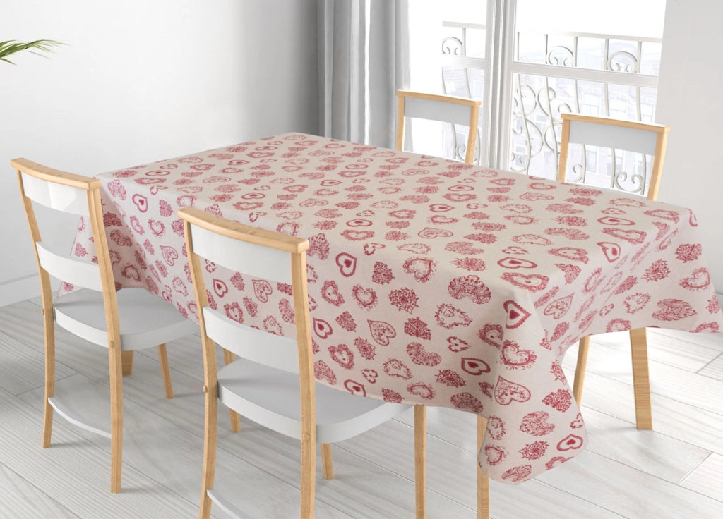 Tovaglia  Miros Disegno Cuore - 50x150 - Rosso