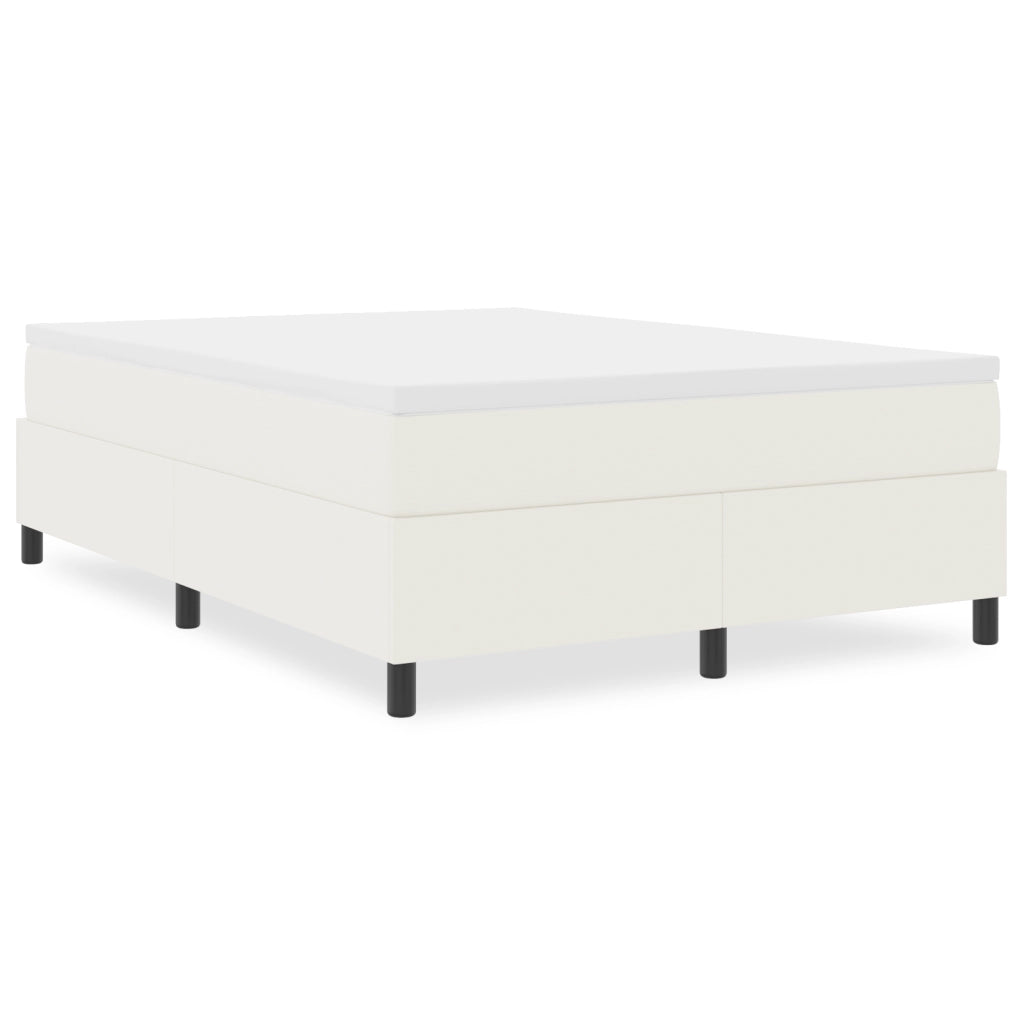 Letto a molle Box Cream 140x200 cm in Tessuto a Coste