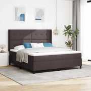 Letto a molle con materasso Marrone Scuro 200 x 180 cm Tessuto 3341661