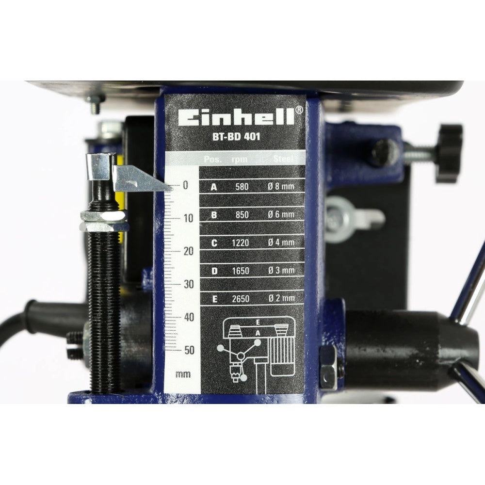 Trade Shop - Trapano A Colonna Einhell Bt-bd 401 350w Alto 590 Mm 5 Veelocità Mandrino B16 -