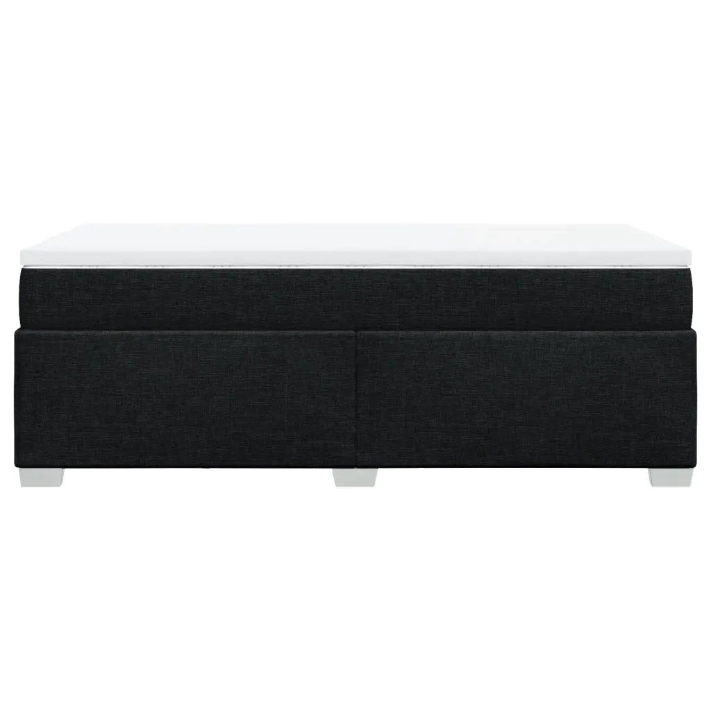 Giroletto a Molle con Materasso Nero 90x200 cm in Tessuto