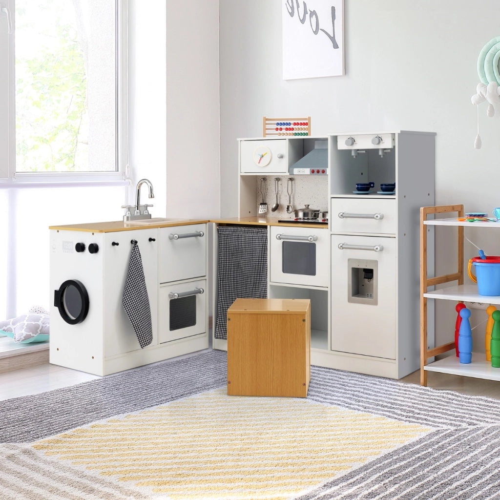 Cucina giocattolo per bambini con lavandino fornelli, Cucina finta giocattolo con suoni e luci realistici-Cucine giocattoli