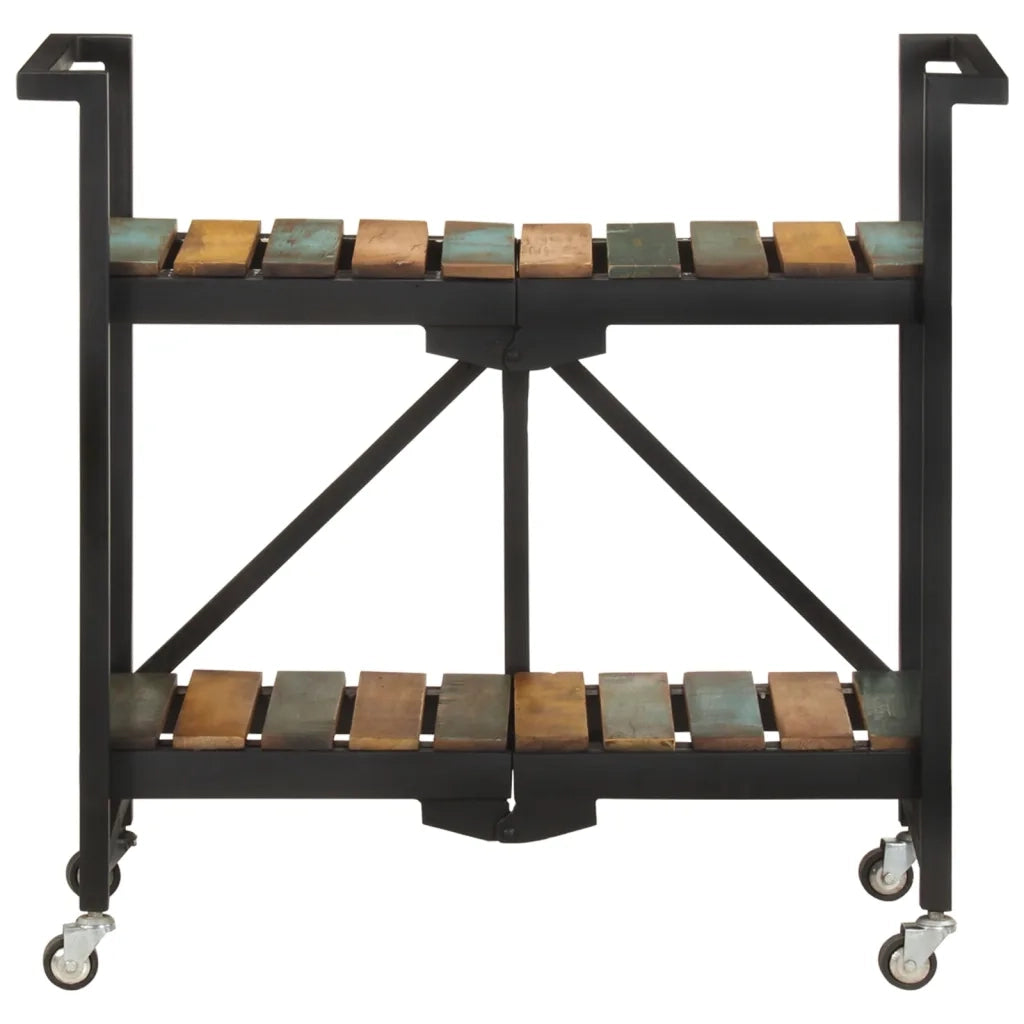 Carrello da Cucina 87x36x81 cm in Legno Massello di Recupero CFW5592125