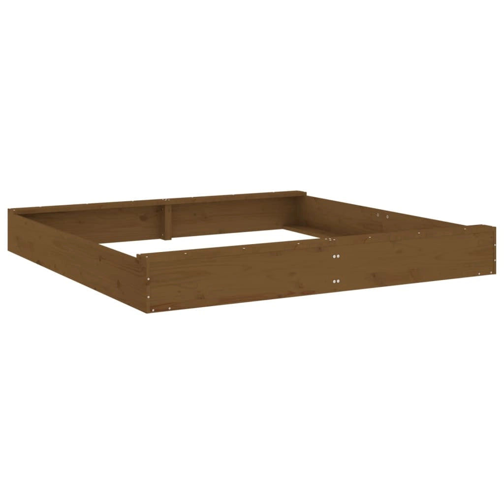 Sabbiera con Sedute Miele Quadrata in Legno Massello di Pinocod mxl 132747