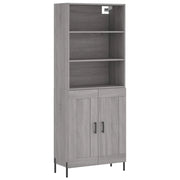 Credenza | Madia | Buffet da pranzo | Armadio da pranzo Grigio Sonoma 69,5x34x180 cm in Legno Multistrato