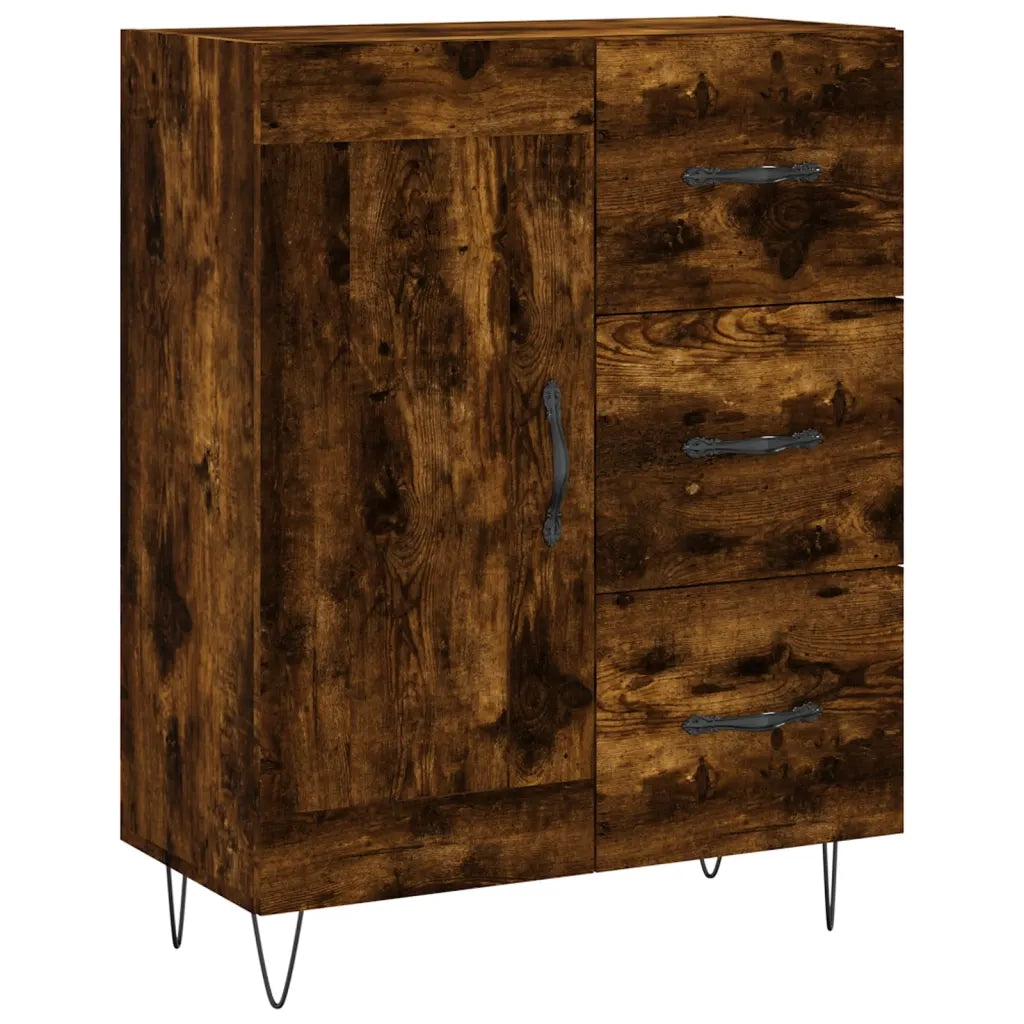 Credenza Rovere Fumo 69,5x34x90 cm in Legno Multistrato 830257