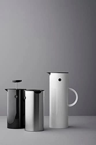 Stelton 5709846001268 960 Termoscan a doppia parete in vetro 1 L con tappo a leva e a vite colore Bianco