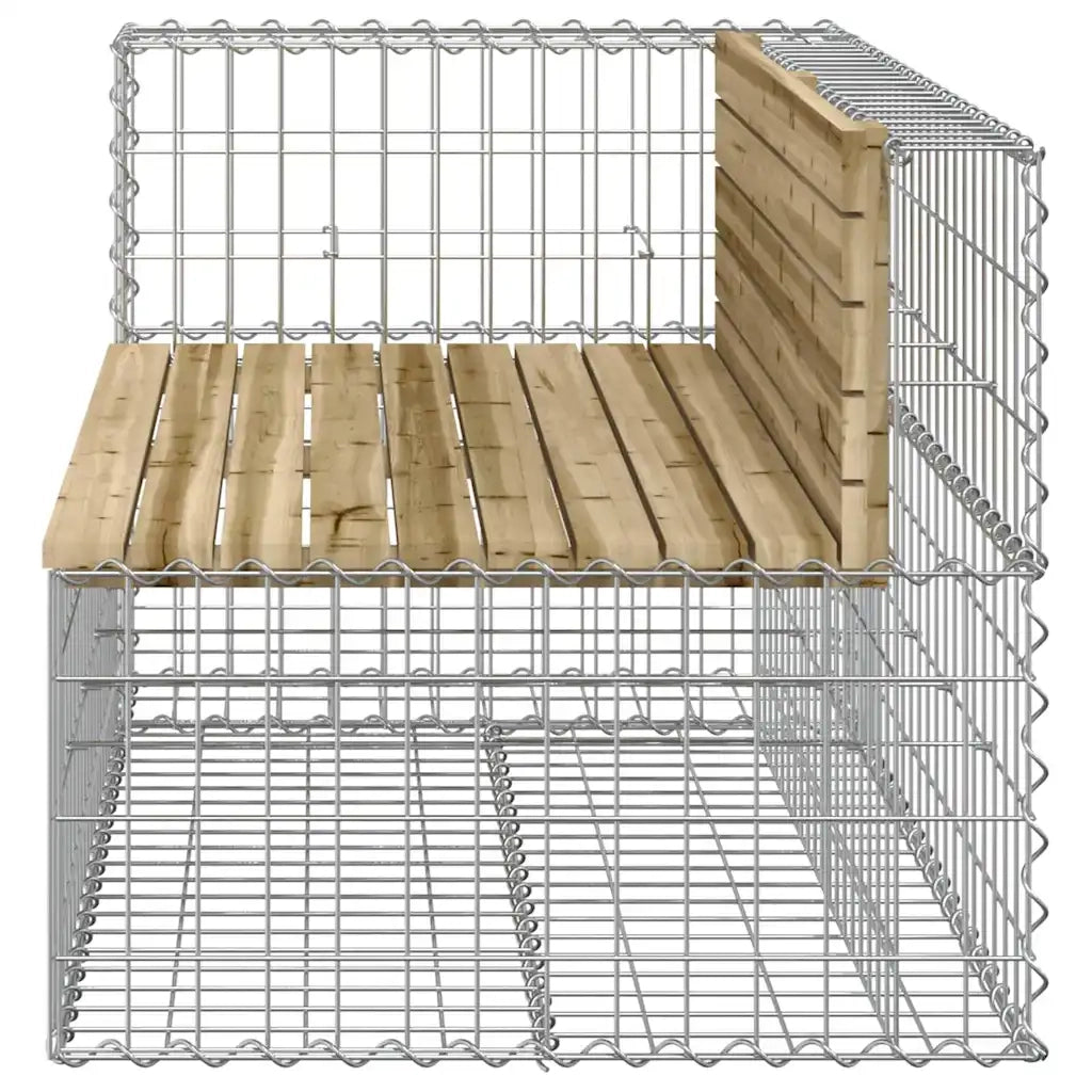 Panca da Giardino Design Gabbione 122x71x65,5cm Pino Impregnato 834385