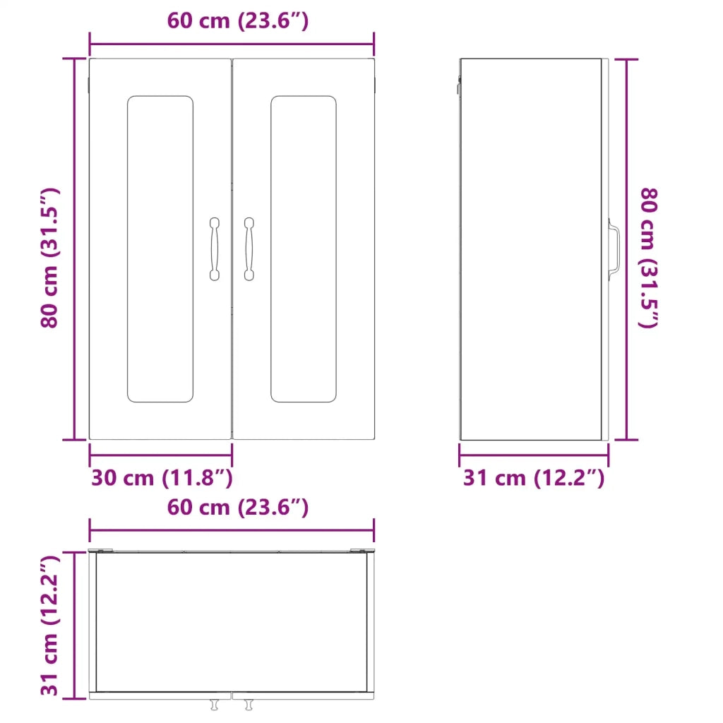 Pannello lavastoviglie Kalmar Legno vecchio 60 x 31 x 80 cm 884742