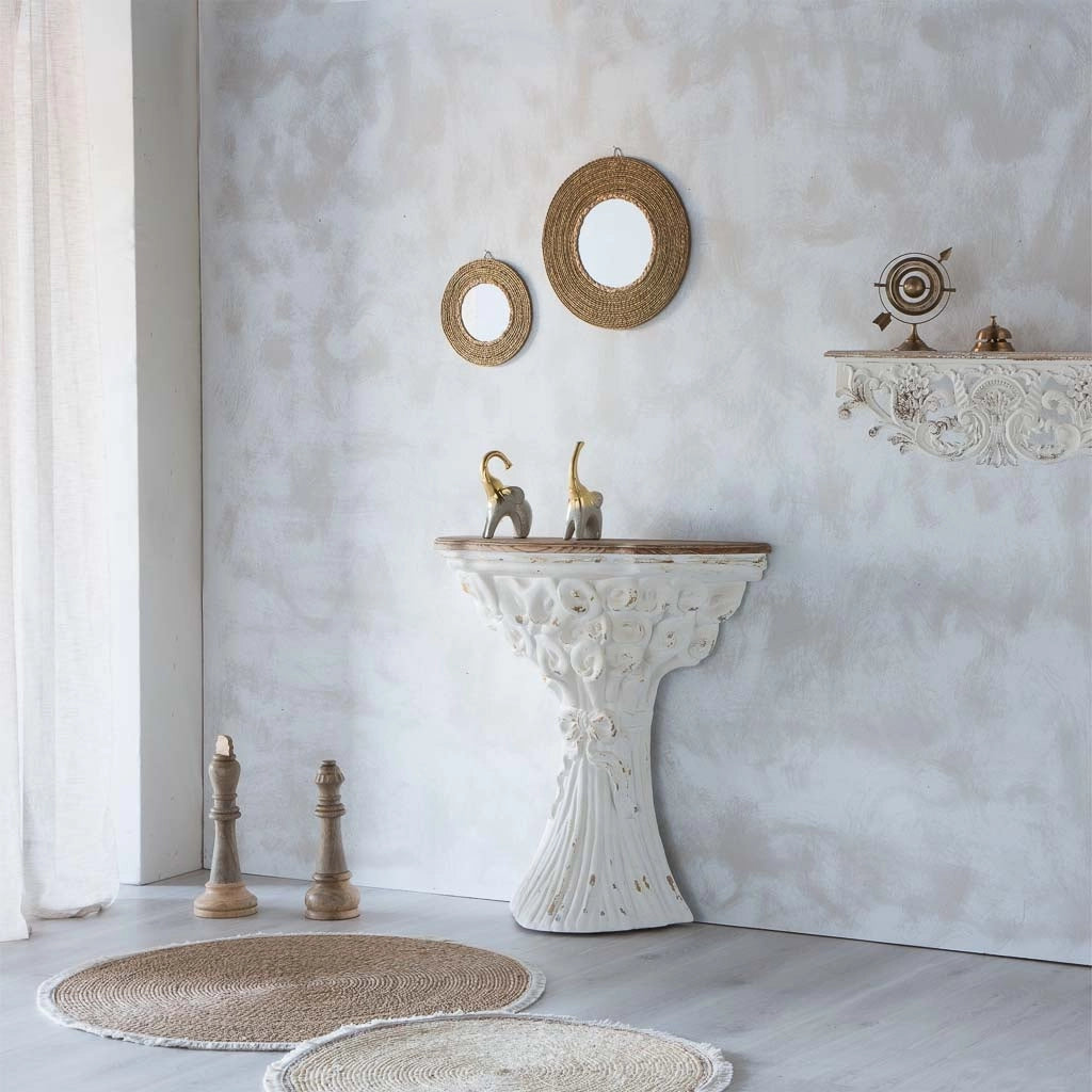 Decoro elefante in ceramica dorata 10x6,5x22h