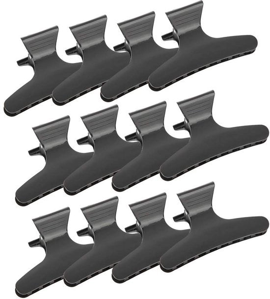 Set di clip per capelli 12 pezzi - Antiscivolo - Aiuto per parrucchieri - Clip per stile capelli - Sostenibile - Disegno farfalla - Clip per capelli