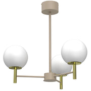 Plafoniera Awinion 3xE27 beige oro bianco Luminex