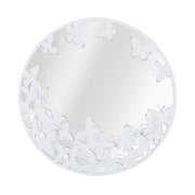 Specchio Rotondo White Butterfly cm 62,5x2,3