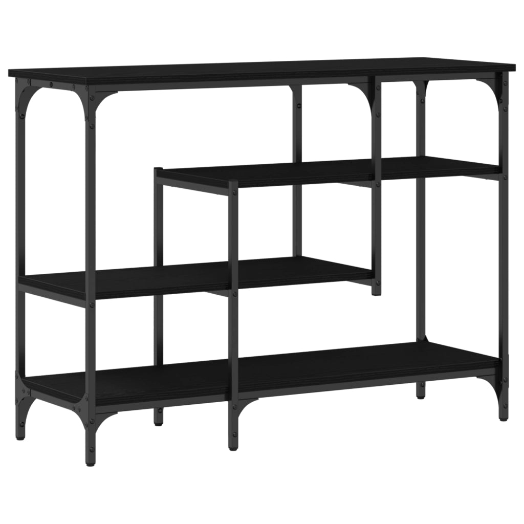 Tavolo Console con lo scaffale Rovere nero 100 x 35 x 75 cm 863561