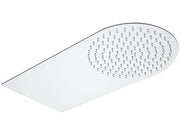 Soffione doccia ultrapiatto arrotondato a parete inox lucidato a specchio