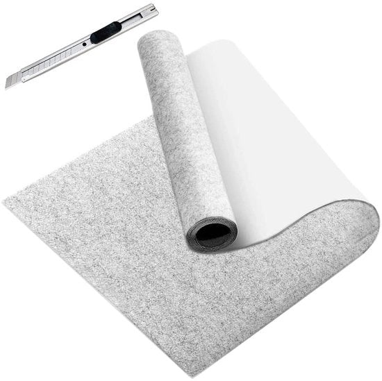 Veloce adesivo 40 x 200 cm - Grigio chiaro - 2 mm di spessore - Laccatura resistente - Protezione per mobili - Ideale per DIY