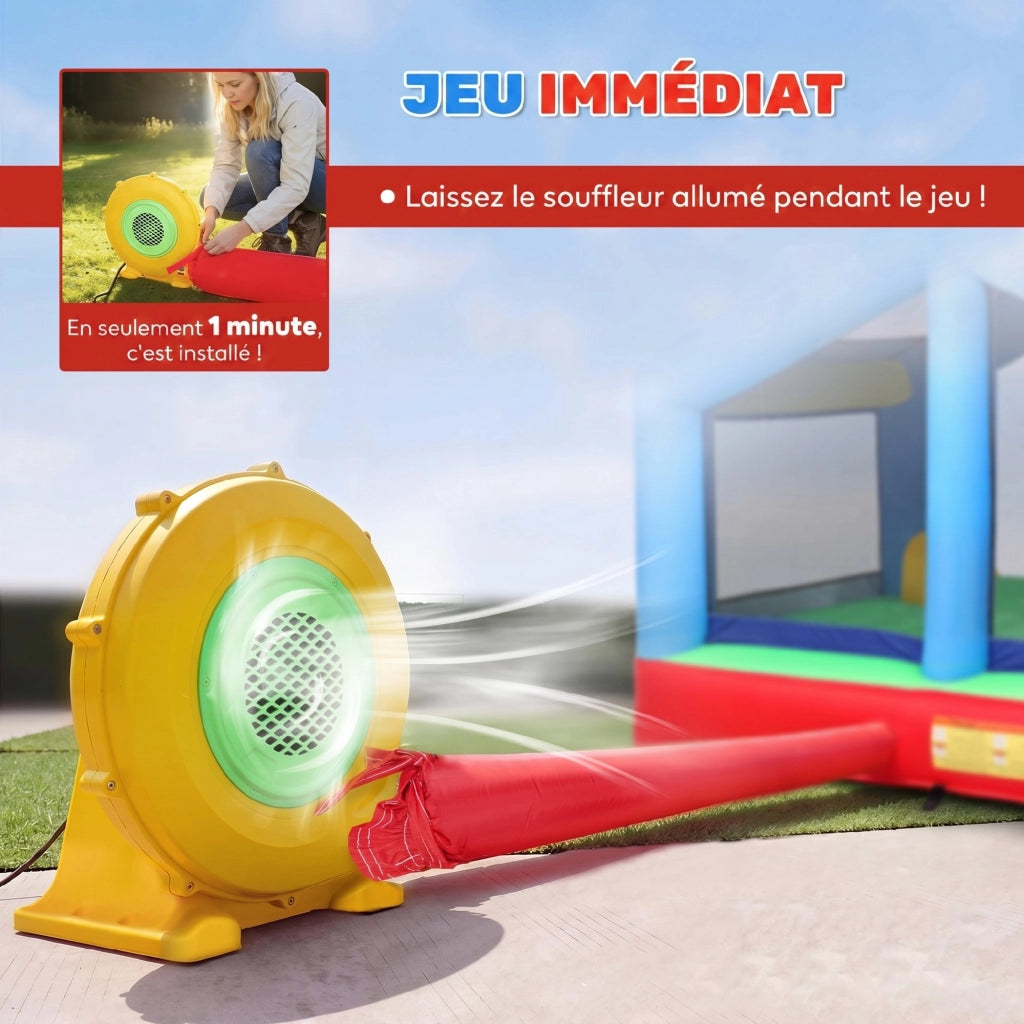 Casetta gonfiabile 4 in 1 con toboga e piscina di palline ¨C zephmum ¨C multicolore