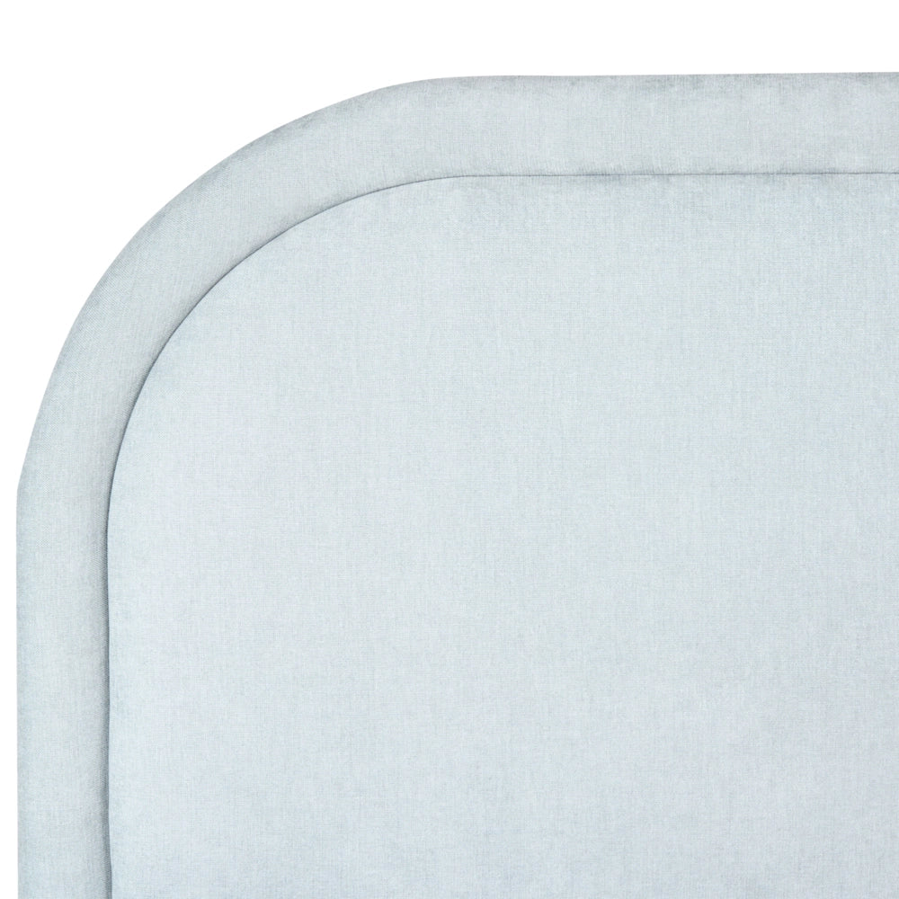 Letto matrimoniale EU Azzurro Tessuto  di ciniglia 160 x 200 cm Struttura imbottita con contenitore