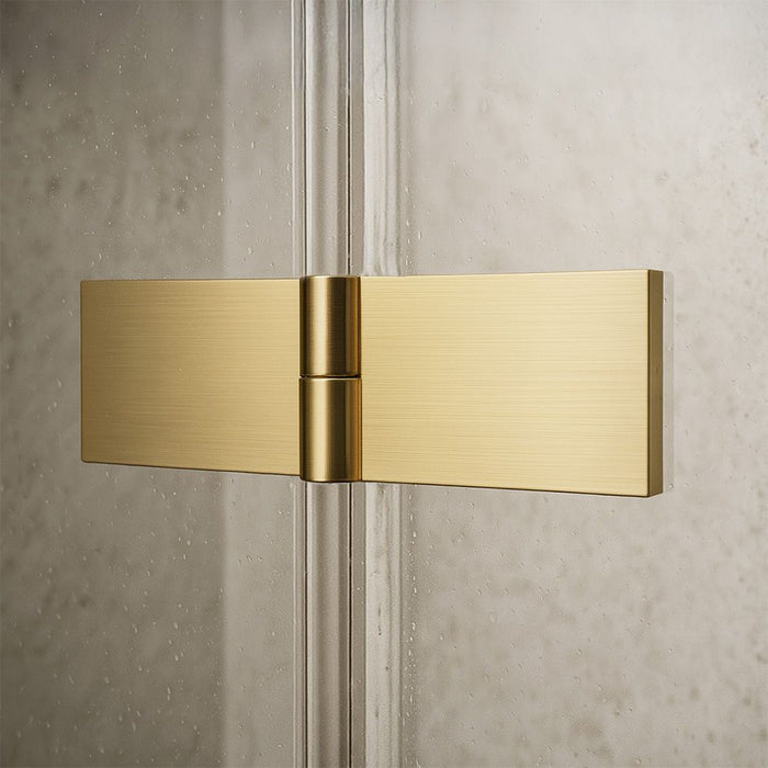 Cabina Doccia Rea Atlas 80x90 Brush Gold destra