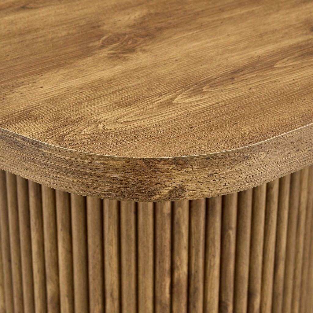 Tavolo da pranzo 6 posti con base scanalata - per cucina - in MDF - 180×90×76 cm - legno