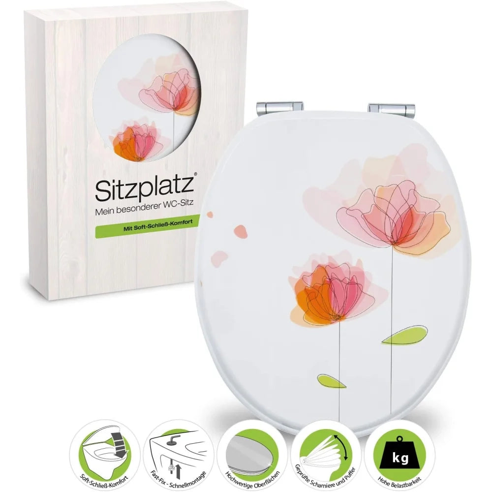 Sitzplatz 40269 9, sedile copri-wc fiore