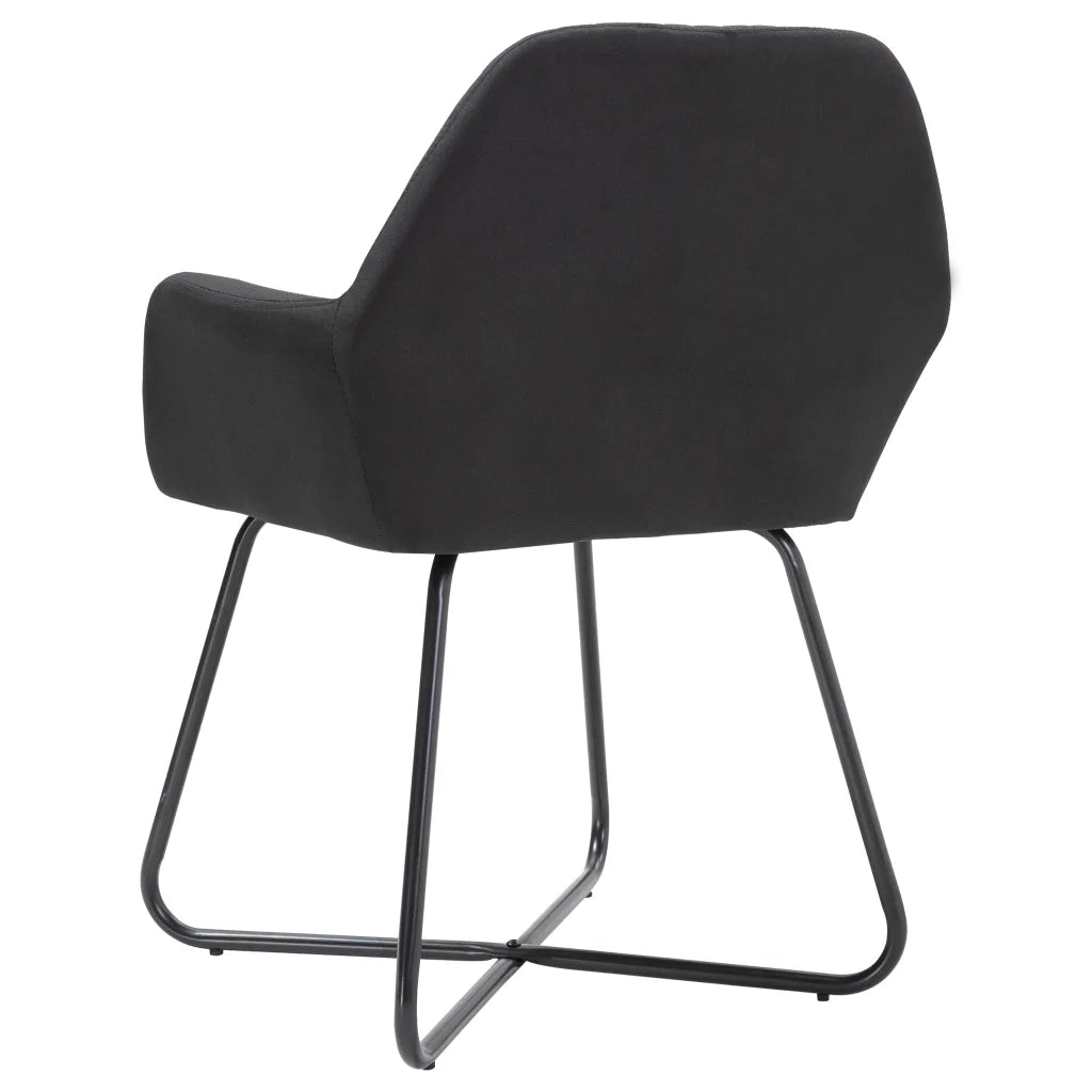 Sedie da Pranzo 4 pz Nere in Tessuto cod mxl 23706